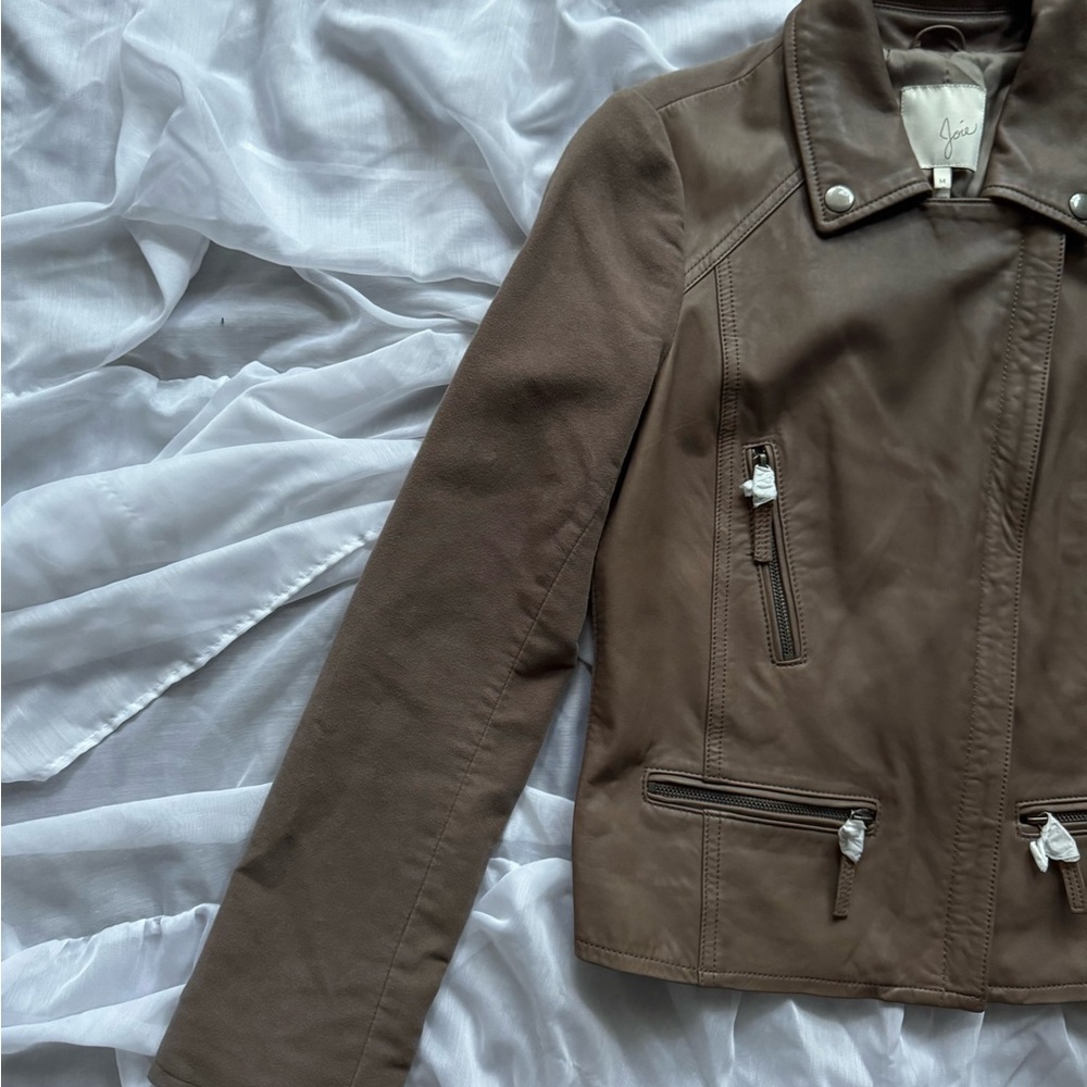 Joie Lambskin Leather Moto Jacket - Picture 5 of 15